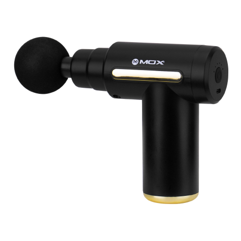 Masajeador Eléctrico Mox MO-MG60 - 30W - Recargable - Negro y Dorado